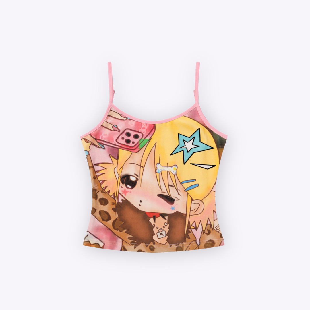 Image of Anime Sleeveless Cropped Tee